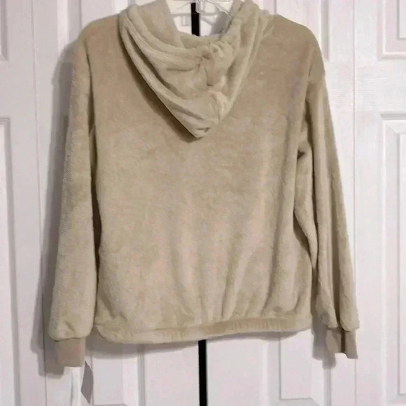 Disney Mickey Mouse tan soft fuzzy hoodie top shirt size Medium - Picture 7 of 11